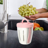 Maxbell Salad Cup with Fork Reusable Fruit Salad Storage Cup for Picnic Cereal Lunch Pink