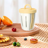 Maxbell Salad Cup with Fork Reusable Fruit Salad Storage Cup for Picnic Cereal Lunch Yellow