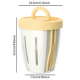 Maxbell Salad Cup with Fork Reusable Fruit Salad Storage Cup for Picnic Cereal Lunch Yellow