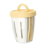 Maxbell Salad Cup with Fork Reusable Fruit Salad Storage Cup for Picnic Cereal Lunch Yellow