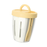 Maxbell Salad Cup with Fork Reusable Fruit Salad Storage Cup for Picnic Cereal Lunch Yellow