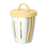 Maxbell Salad Cup with Fork Reusable Fruit Salad Storage Cup for Picnic Cereal Lunch Yellow