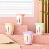 Maxbell Salad Cup with Fork Reusable Fruit Salad Storage Cup for Picnic Cereal Lunch Yellow