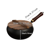 Maxbell Iron Wok Cookware Kitchen Practical Deep Fry Pan for Food Vegetables Stewing 26cm