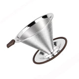 Maxbell Pour over Coffee Dripper Stainless Steel Fine Mesh for Indoor Outdoors Office 300 mesh