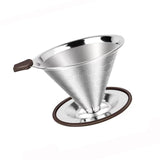 Maxbell Pour over Coffee Dripper Stainless Steel Fine Mesh for Indoor Outdoors Office 300 mesh