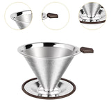 Maxbell Pour over Coffee Dripper Stainless Steel Fine Mesh for Indoor Outdoors Office 300 mesh