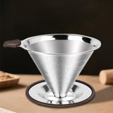 Maxbell Pour over Coffee Dripper Stainless Steel Fine Mesh for Indoor Outdoors Office 300 mesh