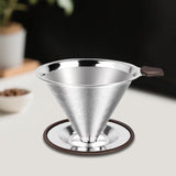 Maxbell Pour over Coffee Dripper Stainless Steel Fine Mesh for Indoor Outdoors Office 300 mesh