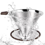 Maxbell Pour over Coffee Dripper Stainless Steel Fine Mesh for Indoor Outdoors Office 600 mesh