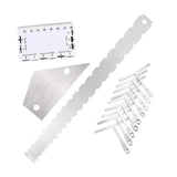 Maxbell Guitar String Action Gauge Ruler Universal Card Luthier Tool for Instruments