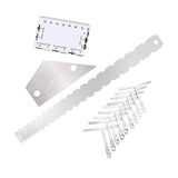 Maxbell Guitar String Action Gauge Ruler Universal Card Luthier Tool for Instruments
