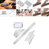 Maxbell Guitar String Action Gauge Ruler Universal Card Luthier Tool for Instruments