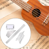 Maxbell Guitar String Action Gauge Ruler Universal Card Luthier Tool for Instruments