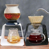 Maxbell Pour over Coffee Stand Stainless Steel Rack Drip Station for Office Bar Home white