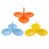 Maxbell Fruit Plate Stackable Modern Desserts Stand for Birthday Banquet Living Room Orange