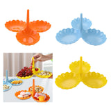 Maxbell Fruit Plate Stackable Modern Desserts Stand for Birthday Banquet Living Room Orange