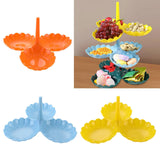 Maxbell Fruit Plate Stackable Modern Desserts Stand for Birthday Banquet Living Room Orange