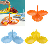 Maxbell Fruit Plate Stackable Modern Desserts Stand for Birthday Banquet Living Room Orange