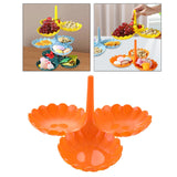 Maxbell Fruit Plate Stackable Modern Desserts Stand for Birthday Banquet Living Room Orange