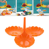 Maxbell Fruit Plate Stackable Modern Desserts Stand for Birthday Banquet Living Room Orange