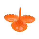 Maxbell Fruit Plate Stackable Modern Desserts Stand for Birthday Banquet Living Room Orange