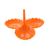 Maxbell Fruit Plate Stackable Modern Desserts Stand for Birthday Banquet Living Room Orange