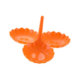 Maxbell Fruit Plate Stackable Modern Desserts Stand for Birthday Banquet Living Room Orange