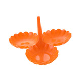 Maxbell Fruit Plate Stackable Modern Desserts Stand for Birthday Banquet Living Room Orange