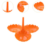 Maxbell Fruit Plate Stackable Modern Desserts Stand for Birthday Banquet Living Room Orange