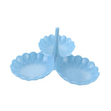 Maxbell Fruit Plate Stackable Modern Desserts Stand for Birthday Banquet Living Room Blue