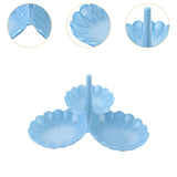 Maxbell Fruit Plate Stackable Modern Desserts Stand for Birthday Banquet Living Room Blue