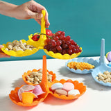 Maxbell Fruit Plate Stackable Modern Desserts Stand for Birthday Banquet Living Room Blue