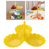 Maxbell Fruit Plate Stackable Modern Desserts Stand for Birthday Banquet Living Room Yellow