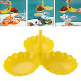 Maxbell Fruit Plate Stackable Modern Desserts Stand for Birthday Banquet Living Room Yellow