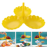 Maxbell Fruit Plate Stackable Modern Desserts Stand for Birthday Banquet Living Room Yellow