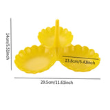 Maxbell Fruit Plate Stackable Modern Desserts Stand for Birthday Banquet Living Room Yellow