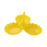 Maxbell Fruit Plate Stackable Modern Desserts Stand for Birthday Banquet Living Room Yellow