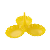 Maxbell Fruit Plate Stackable Modern Desserts Stand for Birthday Banquet Living Room Yellow