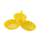 Maxbell Fruit Plate Stackable Modern Desserts Stand for Birthday Banquet Living Room Yellow