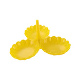 Maxbell Fruit Plate Stackable Modern Desserts Stand for Birthday Banquet Living Room Yellow