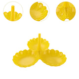 Maxbell Fruit Plate Stackable Modern Desserts Stand for Birthday Banquet Living Room Yellow
