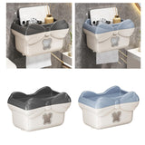 Maxbell Tissue Box Cover Stylish Non-slip Wipe Dispenser for Washroom Hotel Kitchen Dark Grey