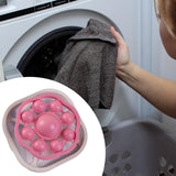 Maxbell Catcher for Washing Machine Reusable Hair Remover Laundry Pink