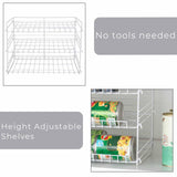 Maxbell 3 Tier Can Organizer Shelf Canned Food Storage Rack for Cabinet Refrigerator
