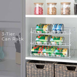 Maxbell 3 Tier Can Organizer Shelf Canned Food Storage Rack for Cabinet Refrigerator