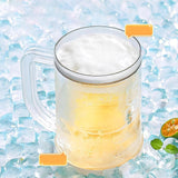 Maxbell Beer Mugs for Freezer Kitchen Father's Day Double Walled Frozen Beer Glasses