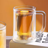 Maxbell Beer Mugs for Freezer Kitchen Father's Day Double Walled Frozen Beer Glasses