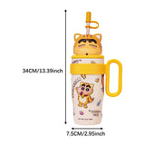 Maxbell Children Insulated Bottle with Carry Handle with Tea Infuser for Home Yellow