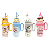 Maxbell Children Insulated Bottle with Carry Handle with Tea Infuser for Home Yellow